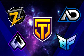 initial esport logo for gaming team, youtube, twitch