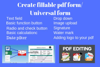 create fillable PDF form