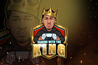 make a gaming cartoon or mascot logo for twitch and youtube