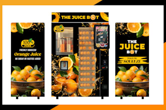 design a premium vending machine wrap