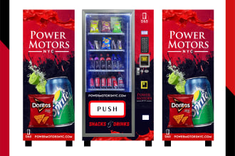 design a catchy vending machine wrap