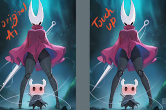 fix, enhance, retouch and over paint your ai art