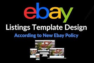 design ebay store graphic, ebay shop design and responsive ebay listing template