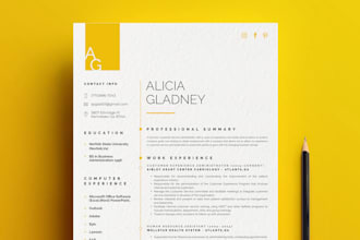 design a professional job winning resume design or cv design