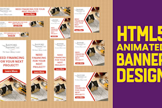 design google ads banner, HTML5 animated banner, display ads, web banner