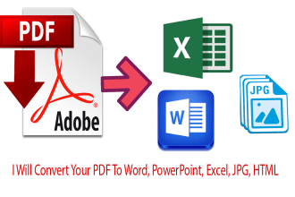 do convert PDF to word or excel