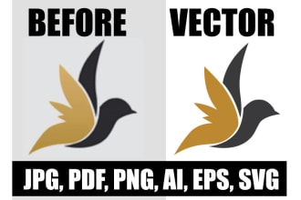 convert logo or image to vector ai, eps, svg, png, pdf