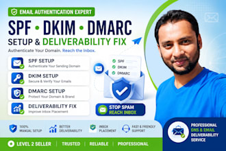 set up spf, dkim, dmarc and increase deliverability