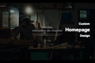 design custom homepage for website