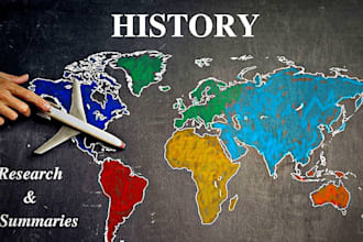 research on art history, world history and american history