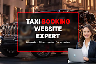create taxi website, airport transfer website, car rental