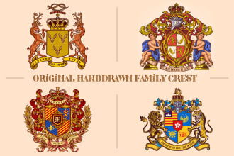 make professional family crest coat of arms logo design
