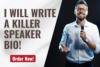 write a killer speaker bio