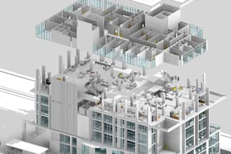 do architectural design in revit bim with realistic renders