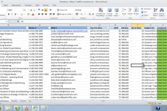 do excel data entry, data collection, copy paste, and typing