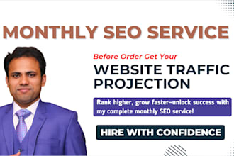 complete monthly SEO service and off page backlinks for google ranking