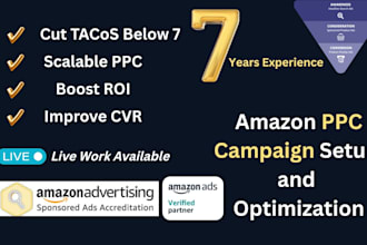 setup amazon PPC, fba ads campaign for sales and ranking