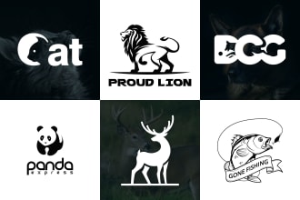 create extraordinary cat lion dog panda deer fishing team