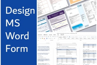professionally design ms word form or document