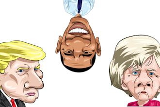 design a funny or realistic caricature