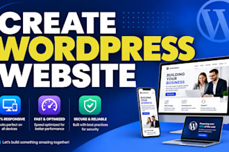 create a responsive wordpress website design and development