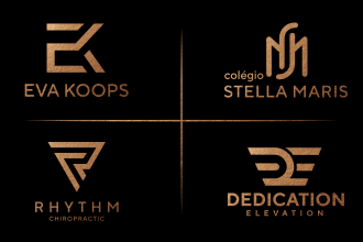 do modern minimalist monogram logo design for business