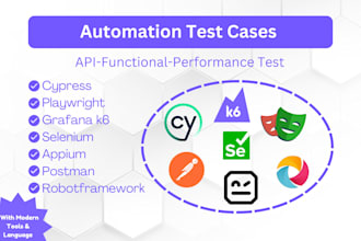 develop automation test cases and architecture for your project