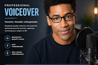 provide a quality american male voiceover to your projects