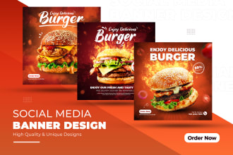 do facebook cover, social media banner or instagram post design