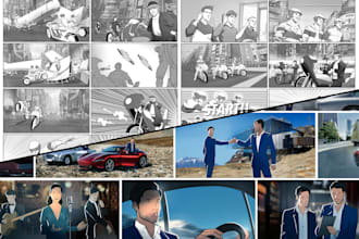 do professional storyboard for advertising or movie 24 hours