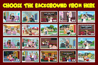 create your custom family guy style portrait
