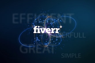 render a 4 words logo animation