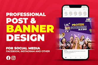 design professional post, banner design