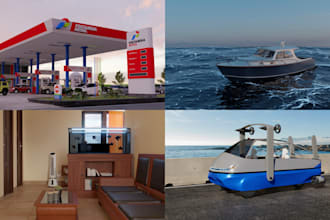 do 3d modeling, texturing and realistic render