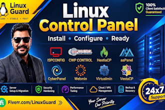 install cyberpanel, aapanel, cloudpanel, or any linux control panel