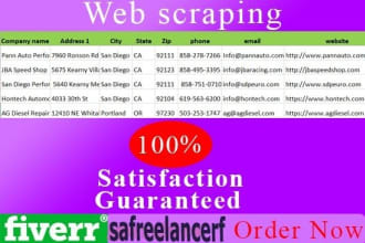 do web scraping, data mining, data collection from websites