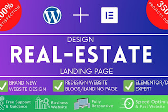 create real estate responsive landing page in 5 hours
