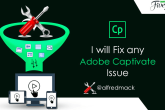 fix any issue with adobe captivate course
