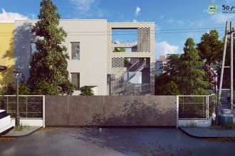 create realistic 3d renderings for house, building