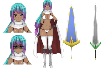 draw anime and manga sprites for your visual novel