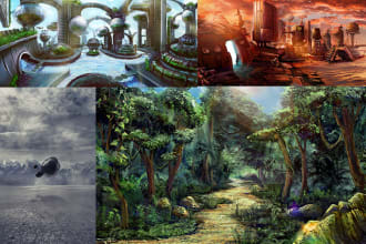 paint concept design and illustrations