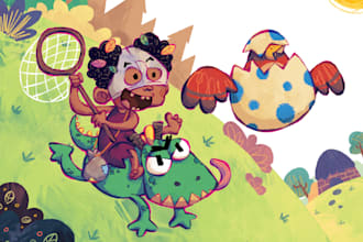 draw whimsical children book illustration