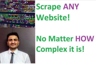 do web scraping, data scraping, extraction of any website
