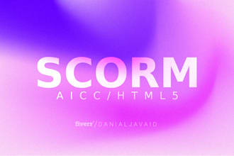 develop scorm compliant elearning course