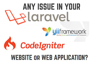 build web application with laravel and fix any issues