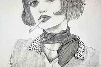 draw  awesome pencil and pen sketches portrait for you