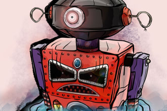 illustrate digital draw unique art style of anything for you