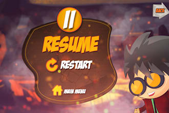 do game ui  design for android and ios game
