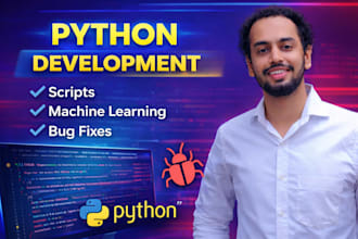fix python bugs, debug scripts and develop custom solutions