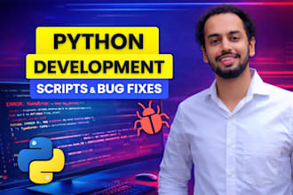 fix python bugs, debug scripts and develop custom solutions